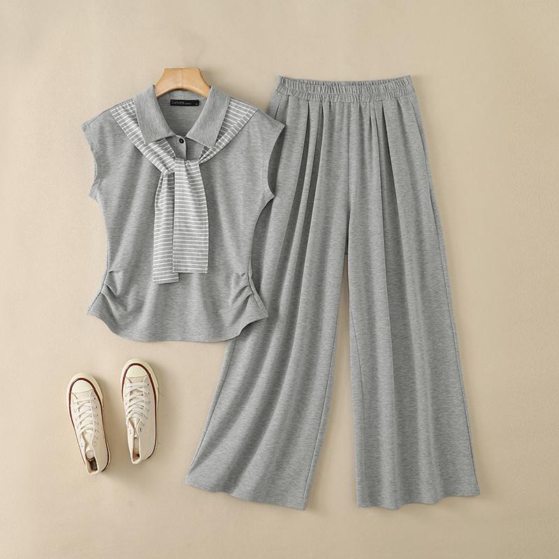 ZANZEA Women Sleeveless Blouse and Long Pants Casual Two Piece Suit Set