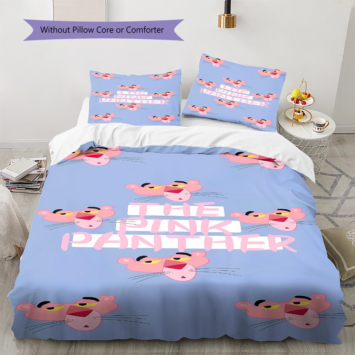 

Постельное белье с рисунком Розовой Пантеры, Комплект одеял, Пододеяльник, Наволочка, Домашний Подарок на День Рождения (1 пододеяльник + 2 наволочки, без наполнителя) 135x200cm