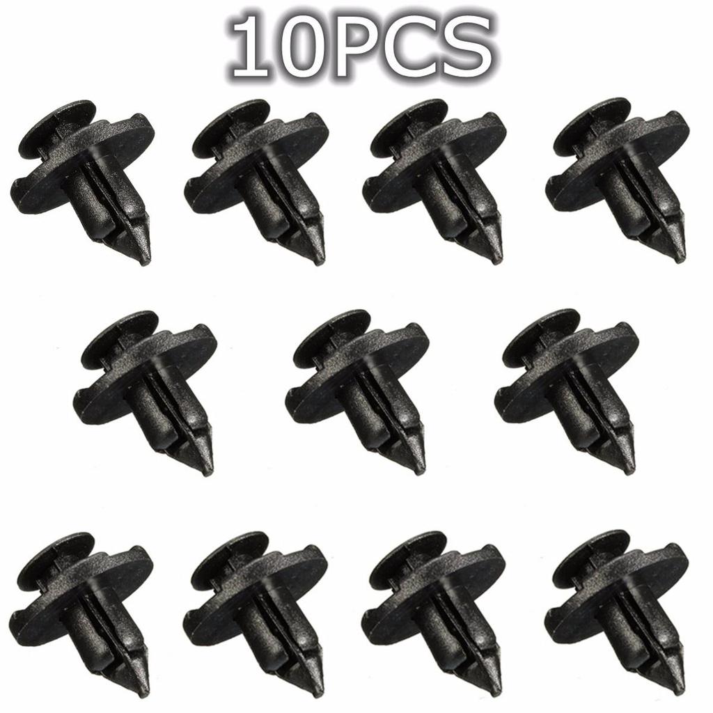 R 100 Pcs Car Fender Push in Type Plastic Rivets Fastener Black 15 x 13 x 6mm SODIAL