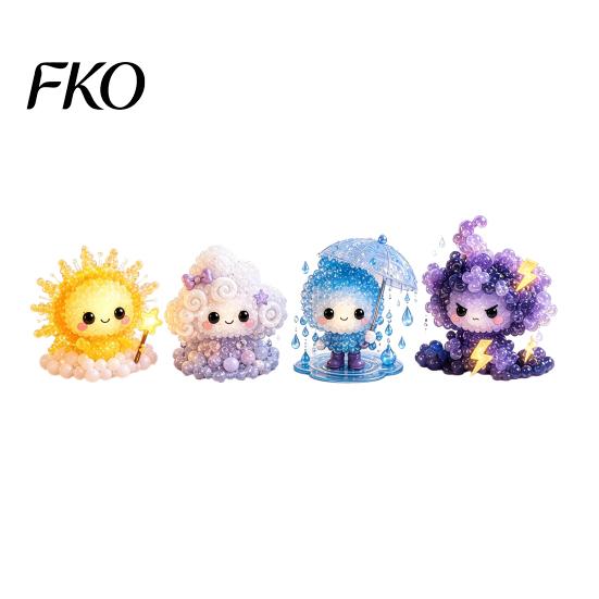 Desktop Decoration Crafts Glowing Fantasy Spirits DIY Bead Kit, 3D Mini Elf Beading Craft Set, Handmade Art Kit Ornament with Instruction, Relaxing H