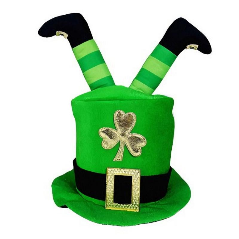 

Breathable Patricks Day Shamrock Party Hat With Elastic Band For Festive Event School Celebrations And Gift Giving 1 зелений