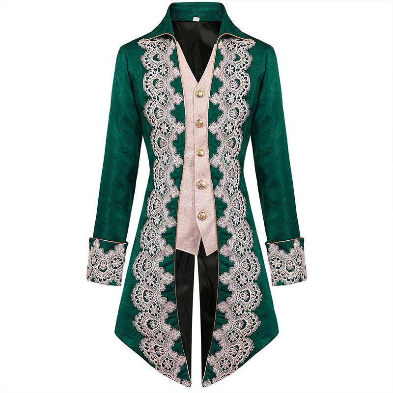 Men's Steampunk Gothic Victorian Lace Long Frock Coat (2024 Update)