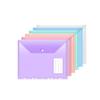 6/12pcs 11-Hole A4 Binder Pockets | Transparent Colorful PP File Bags & Label Pocket - Document Organizer for School Office Home