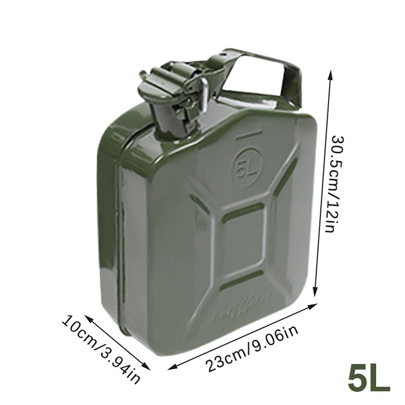 

Паливна каністра 5/10/20 л Бензинова каністра Металевий бензобак Паливна труба Аварійна резервна портативна резервна каністра для мастила Army Green A1