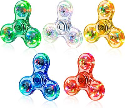 Leuchtender Fidget Spinner Leuchtet im Dunkeln LED-Finger-Spielzeug Stressabbau Sensorisches Spielzeug für Partygeschenke Klassenzimmerpreise Beutel Füller
