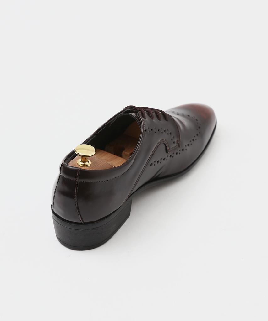 Pascorozen Ms1124 4-Hole Wingtip Dress Shoes London Brogue Brown [250~280Mm]