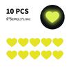 Heart Shaped Reflective Motorcycle Stickers 10PCS Flexible Decals Easy Application Removable Adhesive For Vehicle Surfac