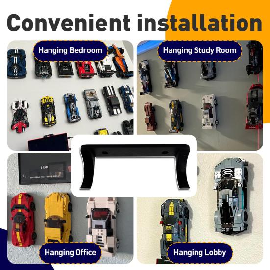 Car Model Display Rack Strong Load-bearing Easy To Install Wall Mount Vertical Car Models Showcase Storage Holder