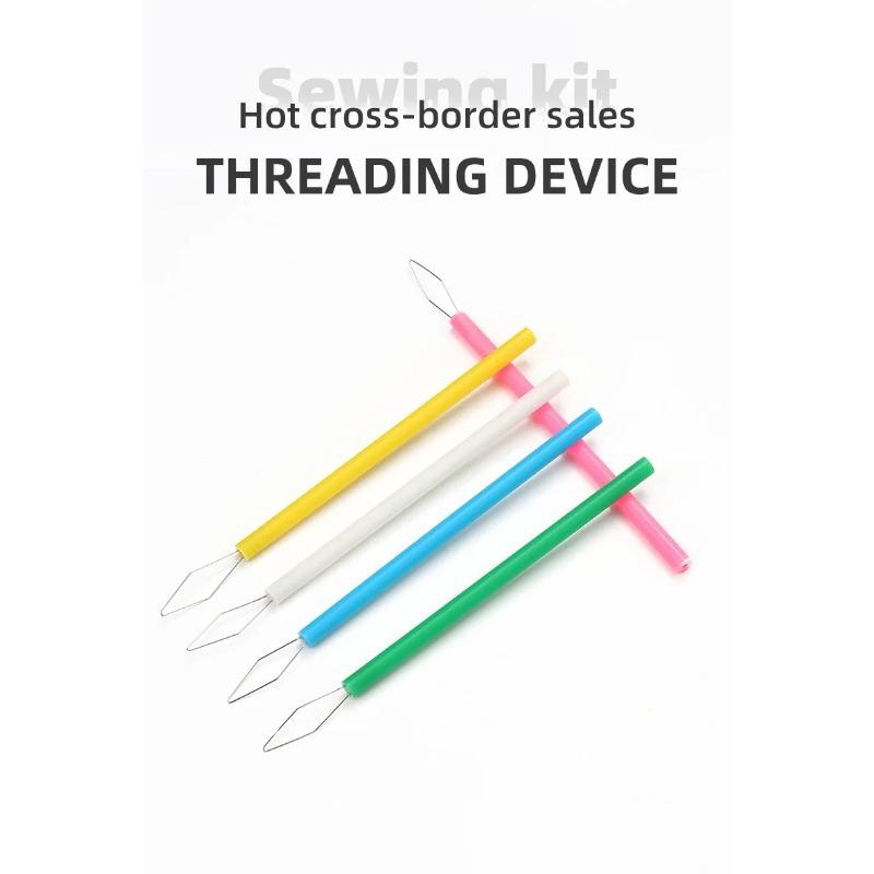 1/2 Stück Verlängertes Nadeleinfädler-Set für Nähmaschine, Handnähen, Stickerei, Perlenwerkzeug, DIY-Bastelzubehör (Gemischte Farbe)