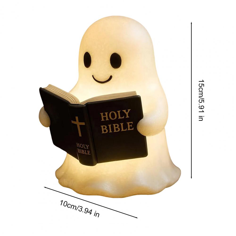 Glow Spirit Ghost Lamp, Glowspirit Ghost,Ghost Reading a Book Lamp,Halloween Ghost Reading Night Lights, House Mantel Decor for Bedroom Study Room,