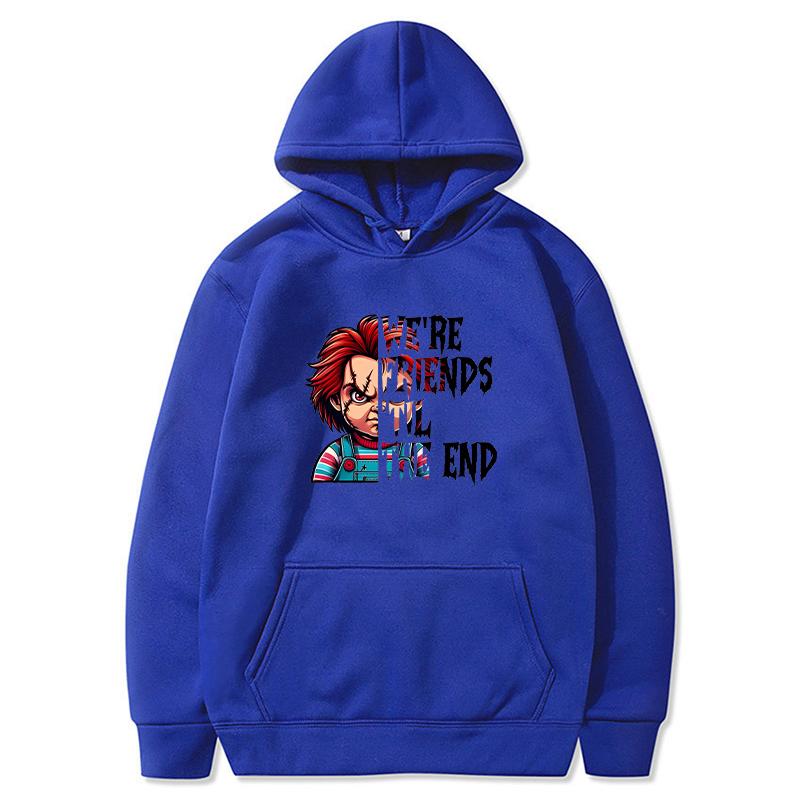 We Are Fridens Til The EndHoodies Men Horror Printed Sweatshirts Women Casual Harajuku Streetwear Hooded Pullovers Sudaderas