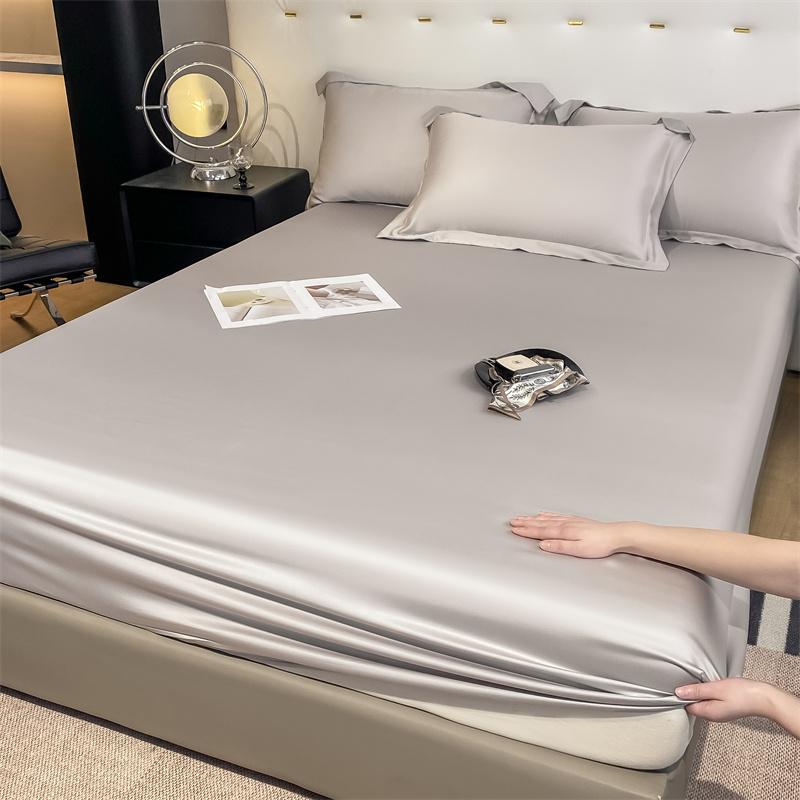 3pcs Set 100% Bamboo Mattress Protector Mattress Cover Fitted Sheet with Elastic Band Bedsheet 1000 Thread Count Queen King Size