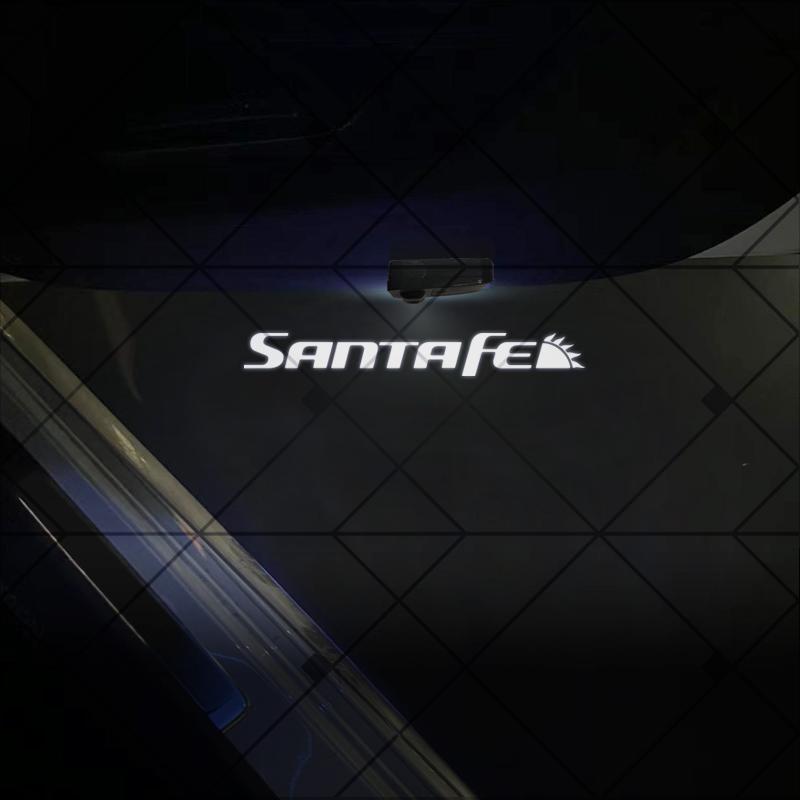 1/2 Stück Für Tucson Santa Fe Ioniq I10 I30 IX35 N Line Logo Auto HD Projektorlampe LED Auto Tür Willkommenslicht Zubehör