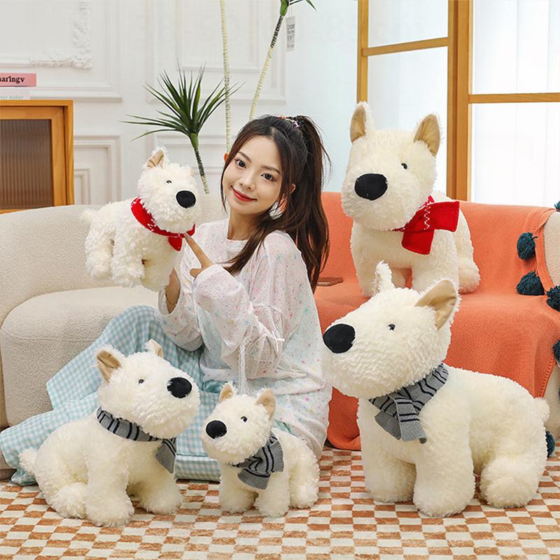 Favorite Toy Girls Kawaii Westie Dog Plush Toy Stuffed Doll Cute Kids Birthday Xmas Gift For Sale Soft Animal Toy For Children