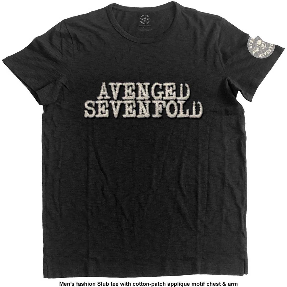 Avenged Sevenfold A7X Applique Pattern Authorized Mens T-Shirt M