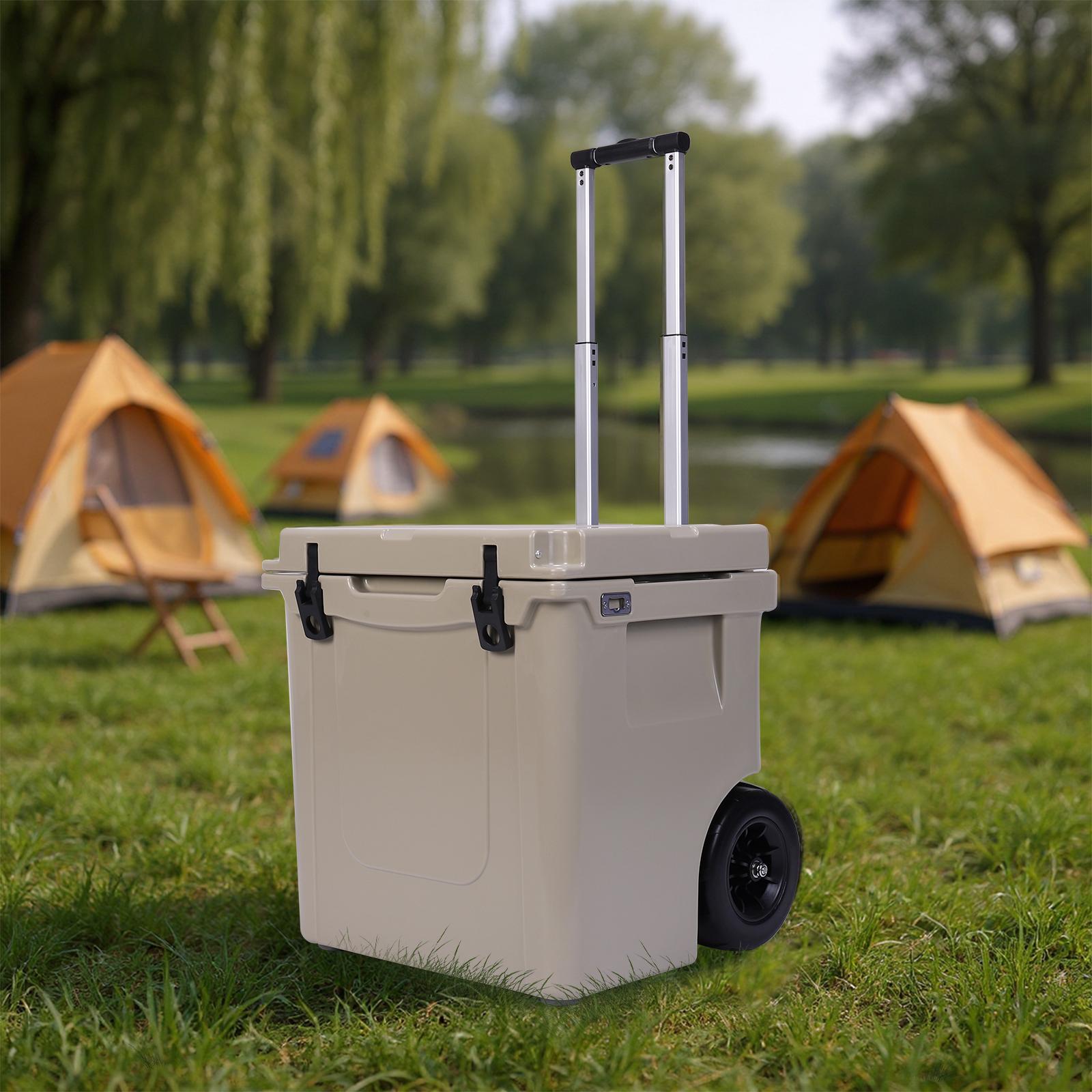 5L Insulated Ultra-Light Wheeled Hard Cooler with Wheels and Handle with Leak-Proof Tight Latches for Beach Camping Picnics More United States