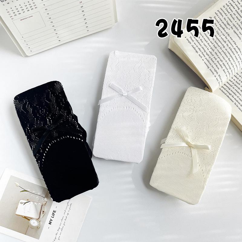 Children's Pantyhose Women's Ballet Style Bow Stockings Jacquard Lolita Princess Children's Summer Thin Base