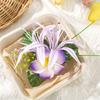 Trendy Floral Flame Hair Clip Artificial Egg Flower Barrette Beach Holiday Accessories For Women  Wedding Party Styling