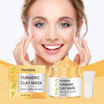 Turmeric Clay Mask For Brightening & Pore Cleansing, Hydrating Firming Mud Mask with Niacinamide Universal Skin