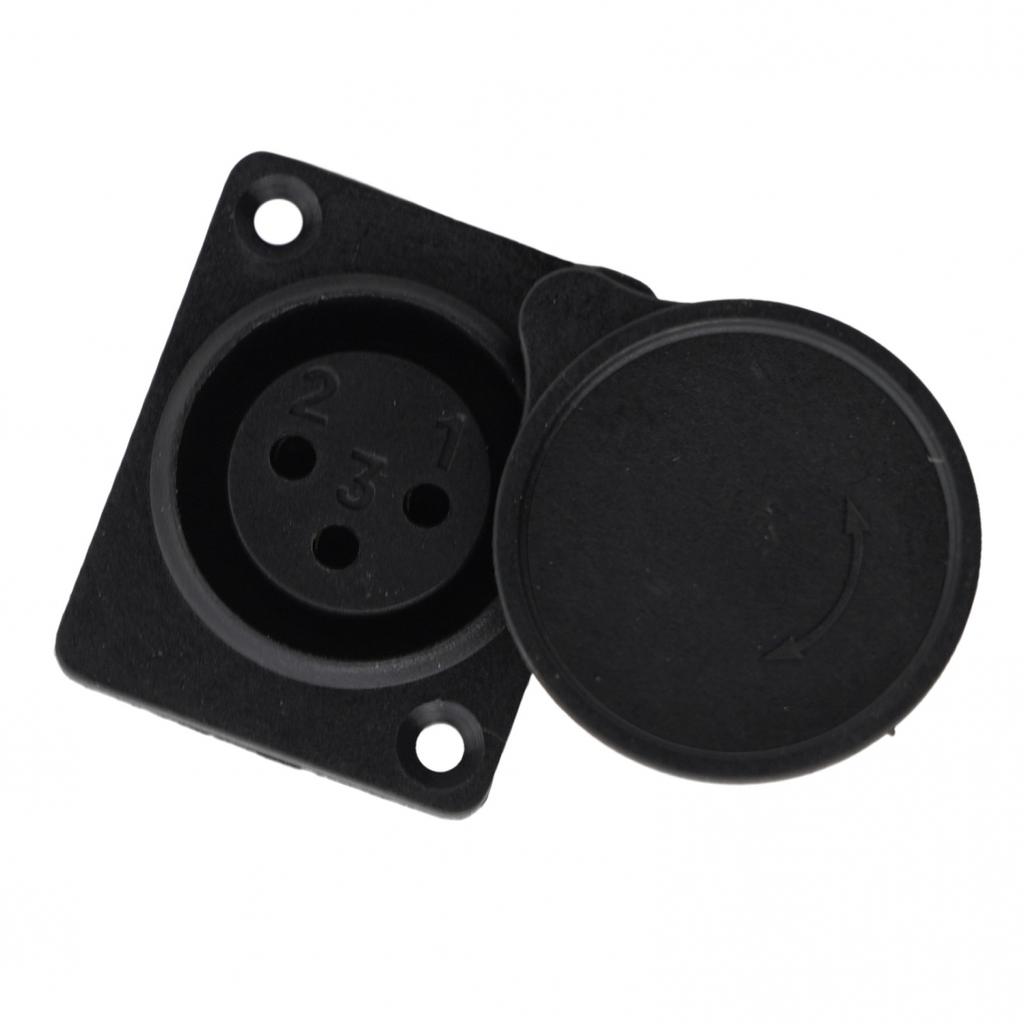 XLR 3-pin Female Socket 1pc Auto Replacement Parts Auto Replacement Parts Black