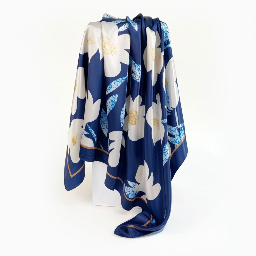 Women's Baotou Artificial Silk Satin Silk Scarf 90cm Printing Square Scarf Silk Scarf