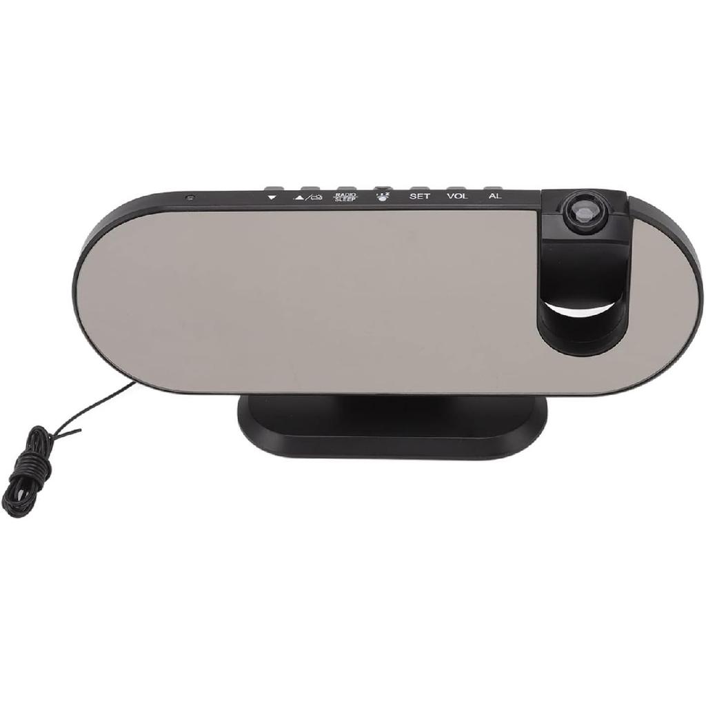 Projection Alarm Clock, USB Powered Mirror Display Design Clock, 180 Degree Rotation High Brightness LED Light Source Ceiling Digital Alarm Clock