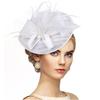 Elegant Tea Party Mesh Hair Band Bowknot Bride Headdress Feathers Fascinator Hat  Dance Show