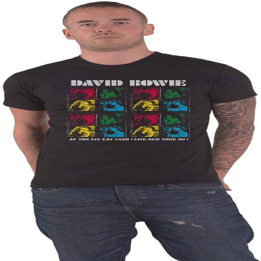 Футболка David Bowie Kit Kat Klub Нью-Йорк 1999 Новый Официальный Мужской Черный S
