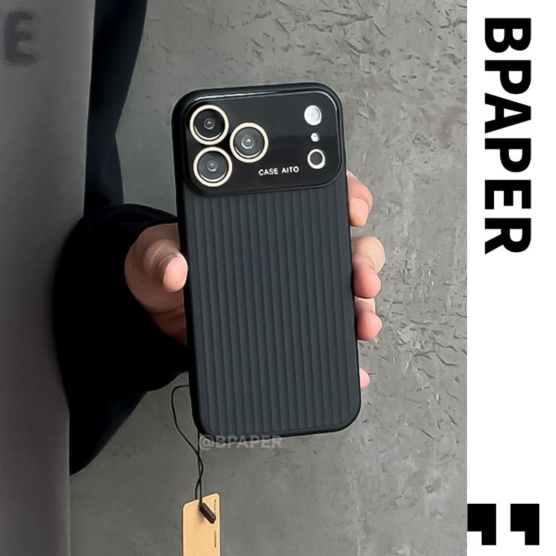 Case For iPhone 17 Pro Max Air Luxury soft Stripes Corrugated Shockproof Camera Protect Matte Phone Cover For iPhone 17Pro Shell
