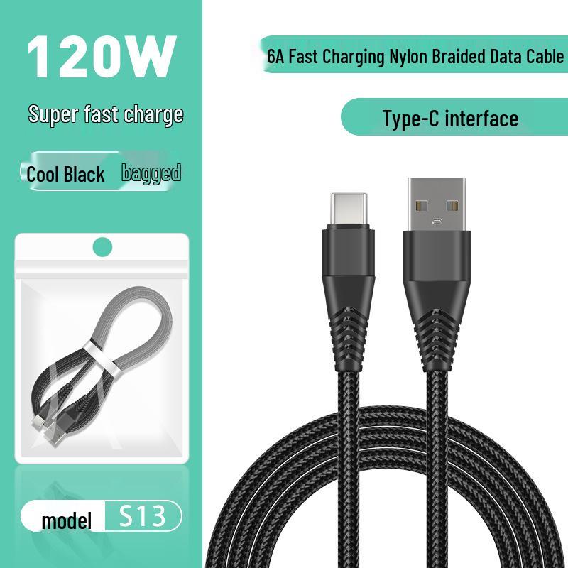 Pin Yue S13 6A Fast Charging Cable for Apple, Xiaomi, Honor, Huawei USB-C Devices