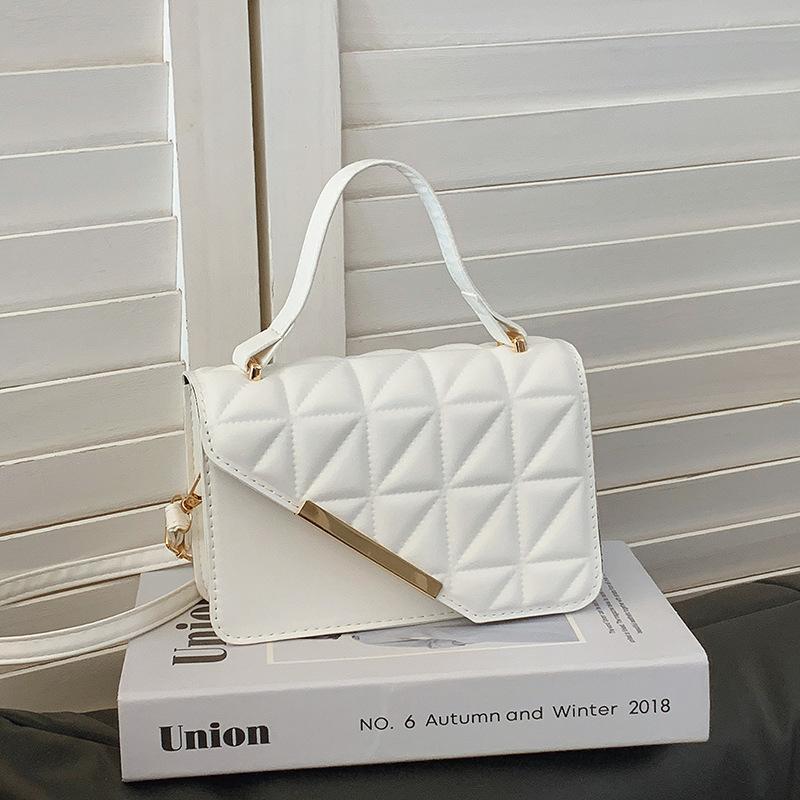 Women's diamond embroidery thread fashion small bag Women's 2025 shoulder messenger bag texture is popular this year portable small square bag