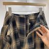 Hong Kong Style Sweet & Spicy High-Waisted Plaid Skorts - Women's Summer 2026 Slim Fit