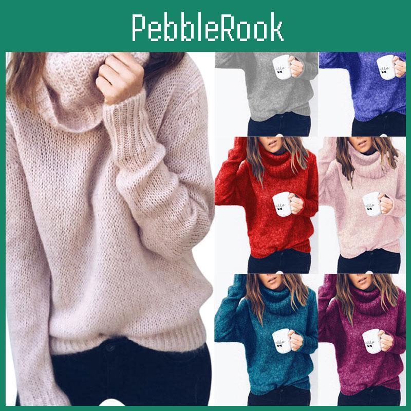 Trendy Women Winter Warm Turtleneck Sweater Pullover With Versatile Color Options