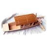 Floating Wooden Canoe Model with U-Shaped Roof