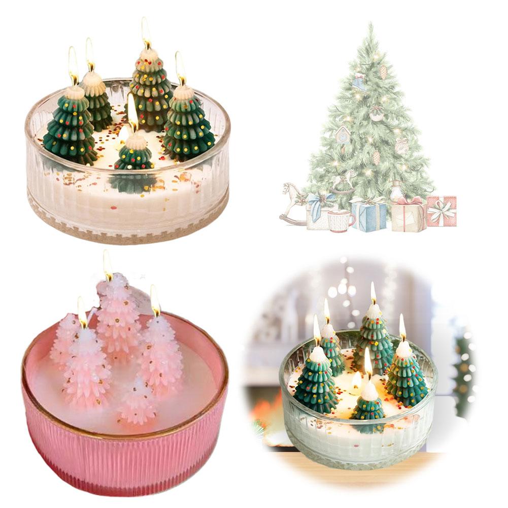 Christmas Scented Candle Christmas Decorations Christmas Tree Aromatherapy Candle Christmas Tree Cedar Forest Candles Xmas Gifts