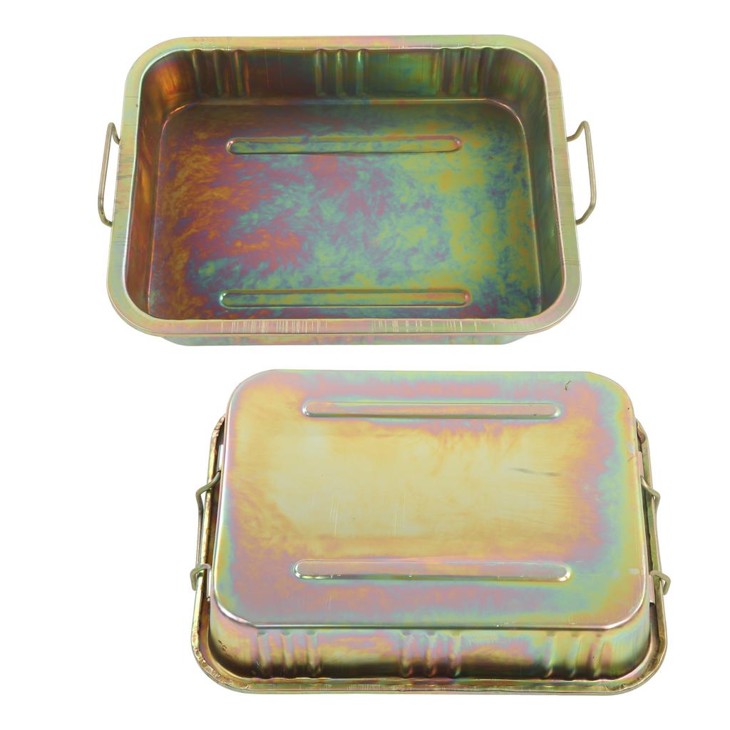 Galvanized Oil Drip Tray Pan Professional Metal Drain Container Auto Repair Tool for Vehicle