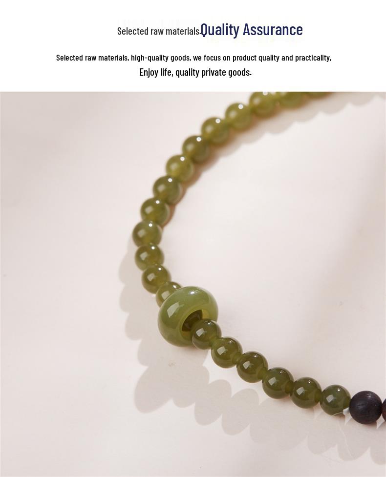 Myanmar Agarwood & Hetian Jade Bracelet: Unisex Prayer Wengwan Beads