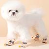 4Pcs Pet Shoes Anti-Slip Protect Paws Soft Lining Windproof Drawstring Design Comfortable To Wear Anti-Dirty Small Dog Teddy Shoes