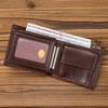 Trifold Genuine Leather Wallet Card Clip Wallet Men Male Short Purse Wallet Coins Business Credit Full Grain Leather Wallet