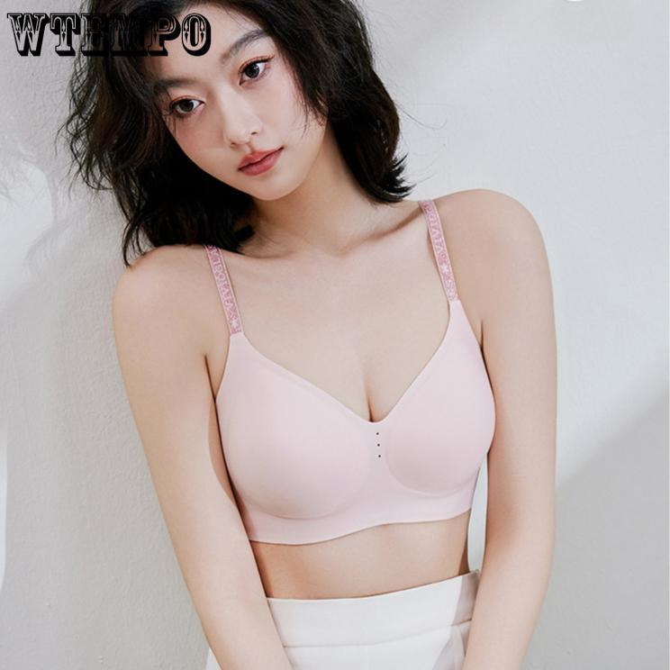 Seamless Lingerie for Women's Summer Thin and Compact Bra Breast Retraction Anti-sagging and Comfortable Bra Push Up Bra