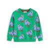 Autumn Boys' Dinosaur Hoodie - European & American Style, Round Neck Pullover, Long Sleeve Top for Small & Medium Children