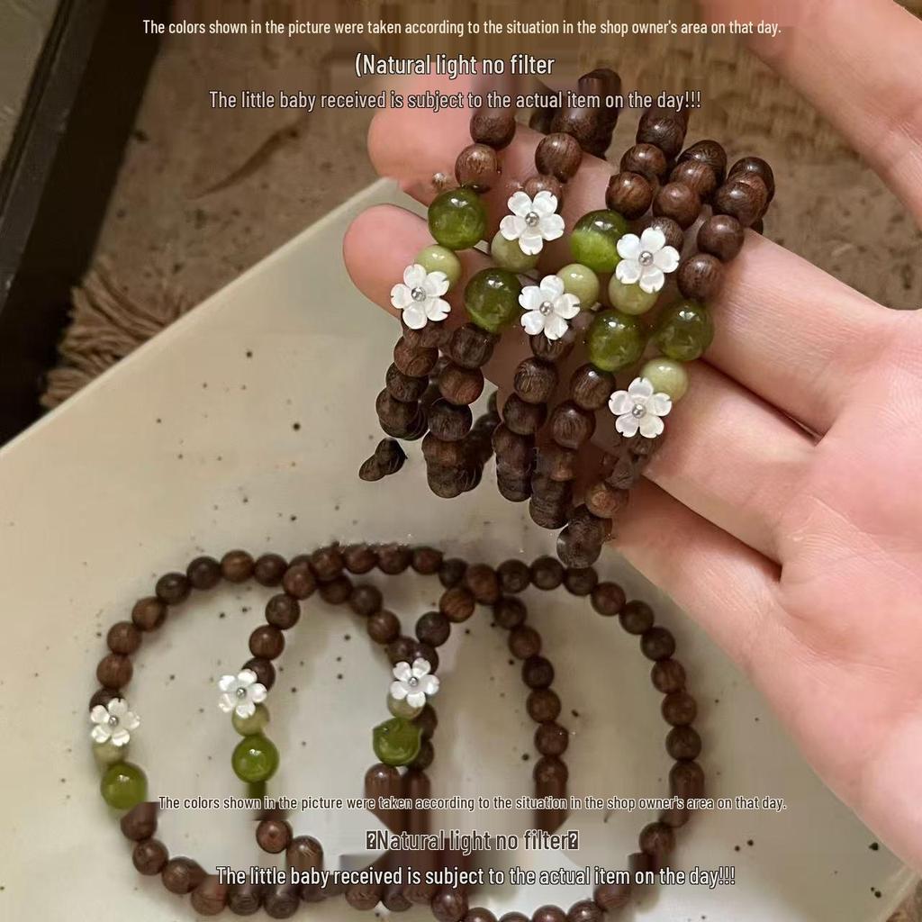 Modern Chinese Sandalwood Alashan Bracelet - Cooling Friendship Jewelry