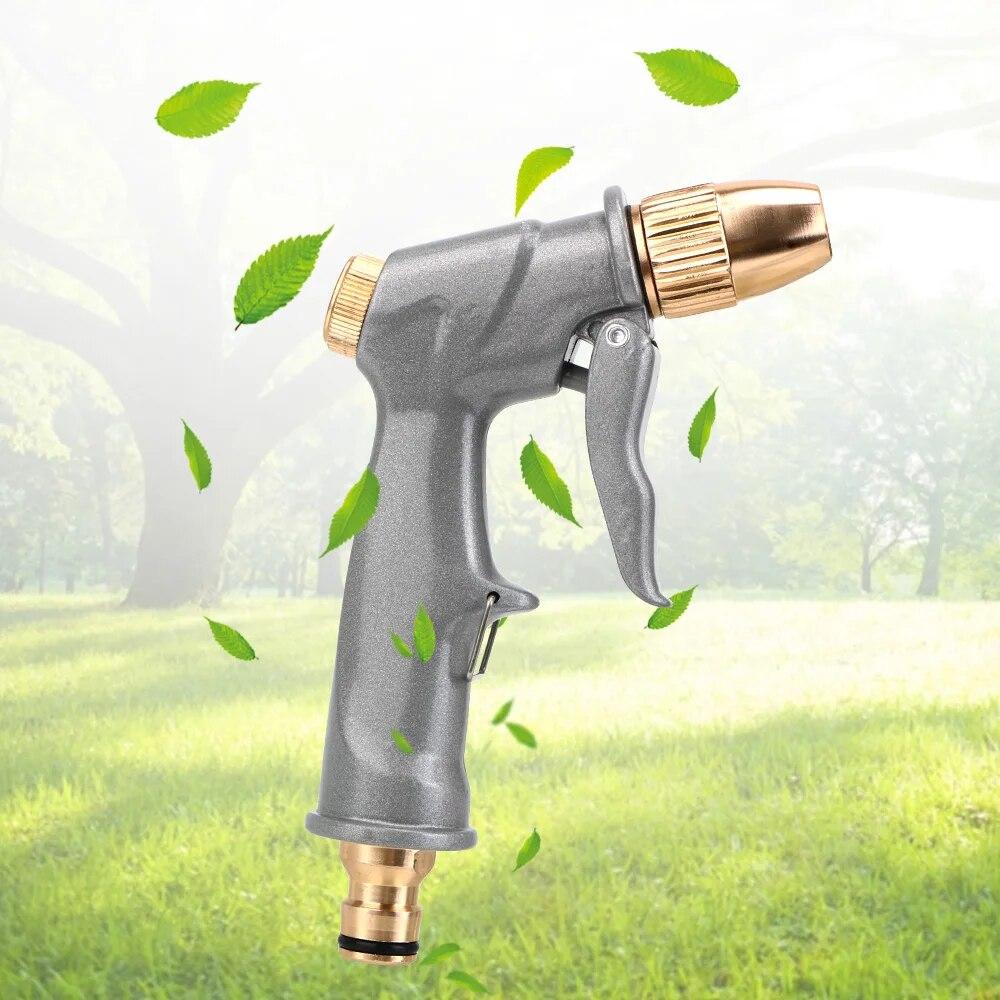 Adjustable Spray Modes Spray Watering Nozzle Sprinkler Car Wash Gun High Pressure Portable Metal