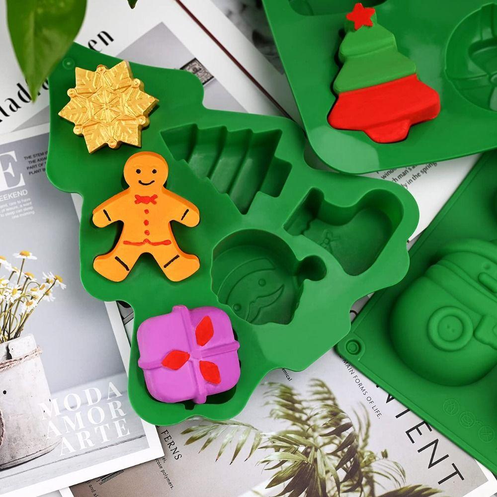 Cute Chocolate and Candy Molds Snowman Shape 3D Xmas Baking Mold DIY Cake Decorating Tool  Oven