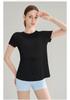 Women's Bamboo Yarn Hollowed Back Quick-Dry Yoga T-Shirt