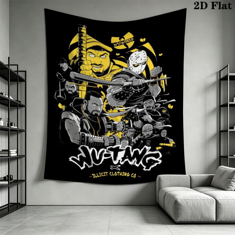 Tang Clan Wall Tapestry Aesthetic Wall Hanging Printed Fabric Blanket Decorative Tapestries for Bedroom Living Room Home Decor