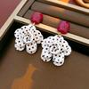 Wave Dot Flower Niche Fashion Versatile Retro Earrings