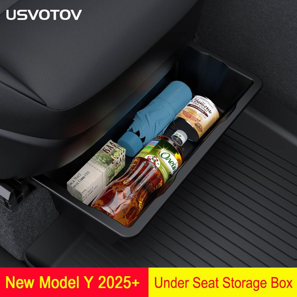 For Tesla New Model Y 2025 Launch Juniper Seat Storage Box Center Console Organizer Bins Front Rear Tray Trash Accessories