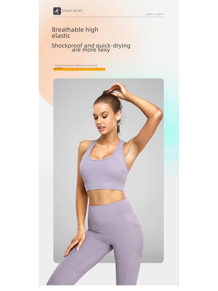 Women's Plus Size Shockproof Sports Bra - Medium to High Impact, Wirefree for Running, Large Bust, Yoga, and Fitness.
