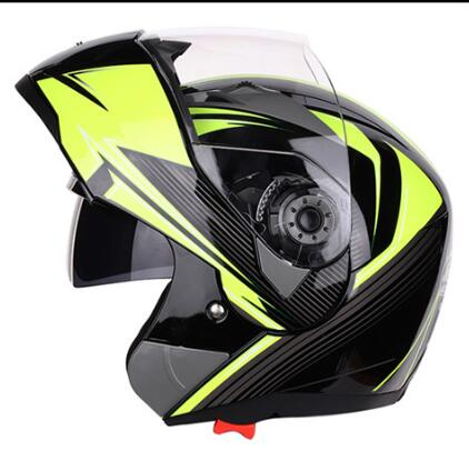 Motorcycle Helmet Full Face Dual Lens Adjustable Vent Breathable Lining Lightweight Motocross Helmet